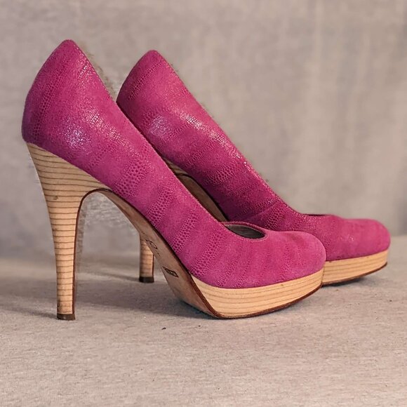 Women’s Cole Haan Nike Air Stiletto Platform heels. Fushia Size 7.5 B - Picture 3 of 7